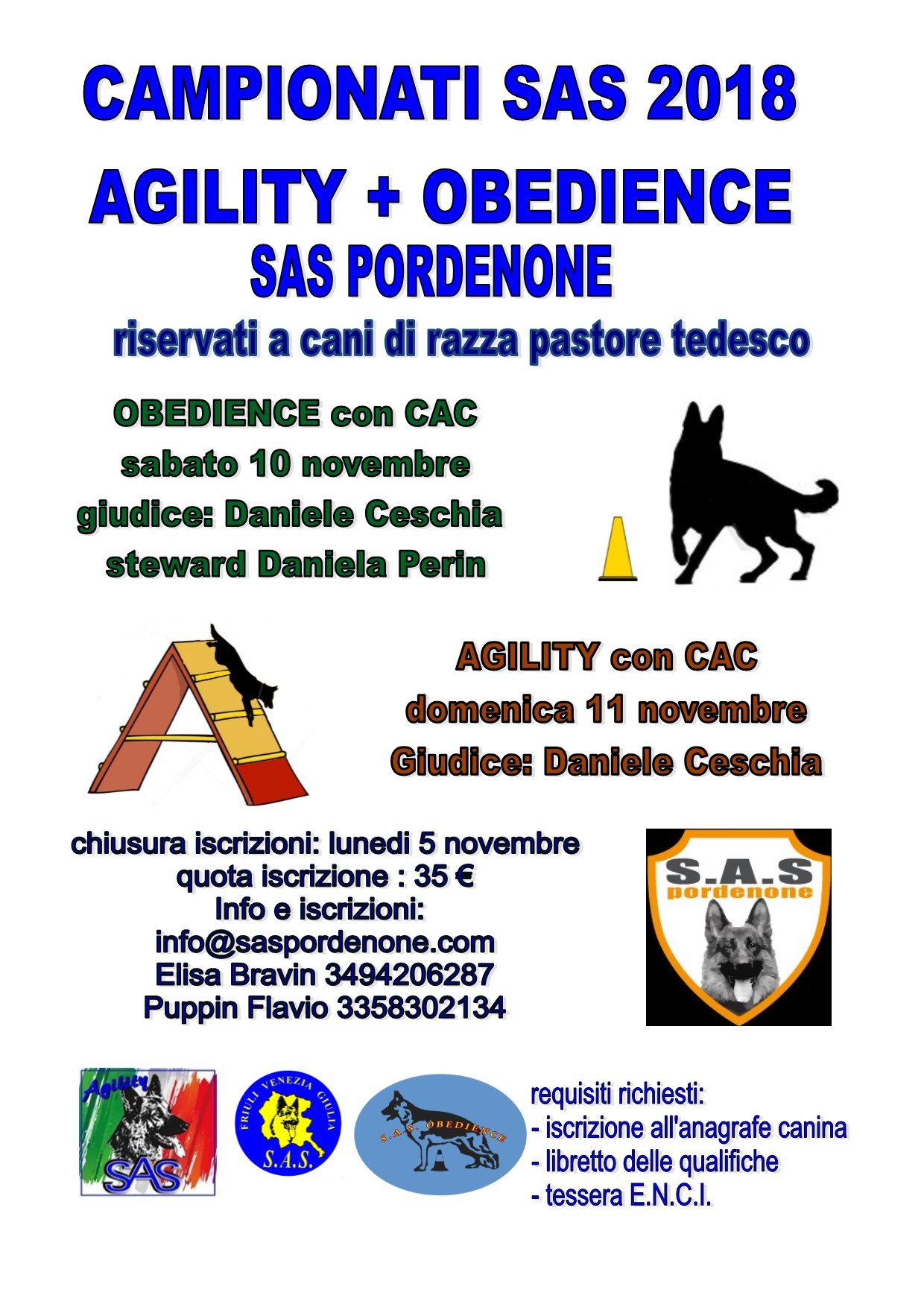 Campionato agility Obedience 2018